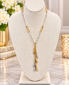 MIXED METAL CHAIN Y NECKLACE