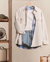 MELLO MT30099 REVERSIBLE CORDUROY PLAID JACKET BLUE/BEIGE
