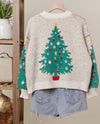 MELLO MT40581 MERRY PINE V-NECK CARDIGAN MULTI