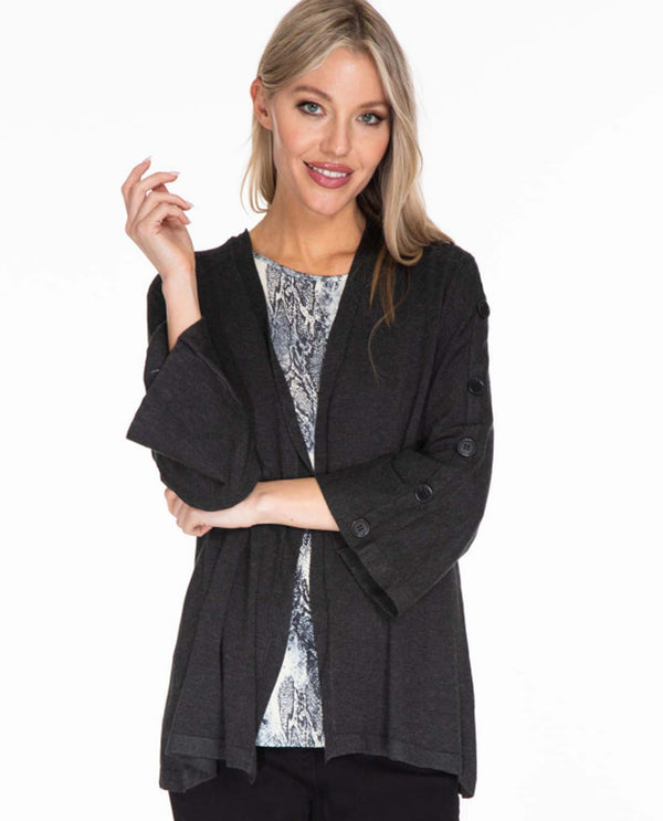Denver Hayes Women's Luxe Supersoft Relaxed Fit Button Up Cardigan