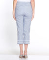 MULTIPLES M16703PM STRIPE CROP PANT chambray