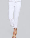 MULTIPLES M26402PM CROP PANT WITH FRINGE white