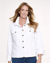 MULTIPLES M26610JM BUTTON FRONT JEAN JACKET WHITE