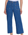 MULTIPLES M26706PP PETITE RAW EDGE CROP light indigo
