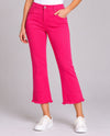 MULTIPLES M26708PM FRAY HEM CROP PANT red