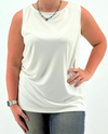 MULTIPLES M35101TM HI NECK TANK TOP SOFT IVORY