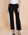 MULTIPLES M35707PM PINTUK FLARE LEG ANKLE PANT BLACK