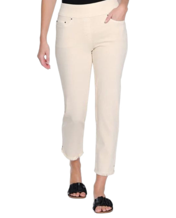 MULTIPLES M35714PM P/O 5-PKT FRINGE HEM ANKLE PANT