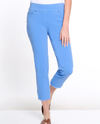 MULTIPLES M35714PM P/O 5-PKT FRINGE HEM ANKLE PANT french blue 