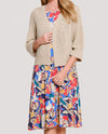 MULTIPLES M36103DP PETITE PRINT TANK DRESS goldenrod