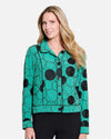 MULTIPLES M36601JM L/S BUTTON FRONT WOVEN JACKET GREEN