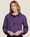 MULTIPLES M46502BM BUTTON FRONT JACKET EGGPLANT