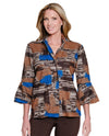 MULTIPLES M46613JP PETITE PRINT WIRE COLLAR JACKET