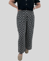 MULTIPLE M25707PP SHIRRED WAIST PULL ON WIDE LEG PANT