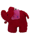MULTI ELEPHANT FELT KEYCHAIN RED