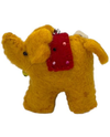 MULTI ELEPHANT FELT KEYCHAIN YELLOW