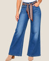 MV33261Z DENIM WITH TIE SCARF BELT MEDIUM WASH