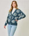 MYSTREE 20429 FLORAL BTTN DOWN CARDI