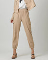 MYSTREE 607814 SIDE POCKET JOGGER PANT LATTE
