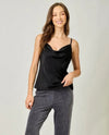 MYSTREE 61250 EMBELISSHED COWL CAMI BLACK