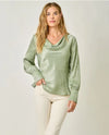 MYSTREE 61315 COWL EMBELLISHED BLOUSE