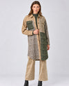 MYSTREE 61316 COLOR BLOCK LONG JACKET latte
