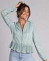 MYSTREE A-20572 PEPLUM HEM JACKET frosted mint