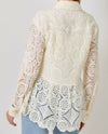 MYSTREE A-60454 LACE PEPLUM JACKET off white