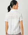 MYSTREE A-60617 EMBROIDERY MIX BUTTON SHIRT off white