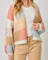 MYSTREE A-60761 COLOR MOSAIC CARDIGAN orange