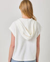 MYSTREE A-61086 V-NECK OVERSIZE HOODIE off white