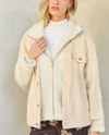 MYSTREE ANN-60817 CORDUROY SHERPA JACKET IVORY