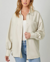 MYSTREE ANN-60881 OVERSIZED BUTTON UP SHIRT STONE