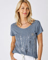 Made In Italy 70852 Silver Waterfall T Shirt blue