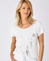 Made In Italy 70852 Silver Waterfall T Shirt white