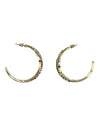 NE-2936 LARGE HOOP EARRING GOLD-CLEAR