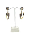 NE-2936 LARGE HOOP EARRING GOLD-CLEAR