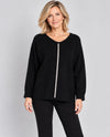 NIKKY GN327 2302 BOXY SWEATER W/ DRUZY RHINESTONE DETAIL