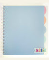 NOTED 5 SUBJECT NOTEPAD blue