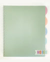 NOTED 5 SUBJECT NOTEPAD green