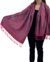 NY23160 MULTI PRINT PAISLEY PASHMINA FUCHSIA