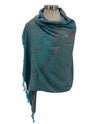 NY23160 MULTI PRINT PAISLEY PASHMINA TEAL