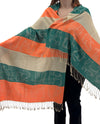 NY23180 CAT PRINT PASHMINA ORANGE