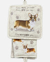 E&S 311-100 WELSH CORGI OVEN MITT SET