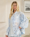 OLI & HALI BT1201 EYELET BUTTON DOWN COLLARED SHIRT LIGHT BLUE