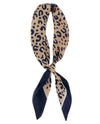 OMOS-EV24 EVERY DAY EVERY WAY SCARF NAVY LEOPARD