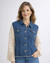 ORIGAMI OLS-4817 DENIM JACKET WITH CROCHET SLEEVES denim