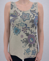 ORIGAMI OLS-4844 SUBTLY SPARKLY PRINT TANK TOP floral