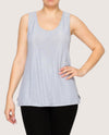 ORIGAMI OLS-4844 SUBTLY SPARKLY SOLID TANK TOP SILVER