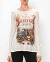ORIGAMI OLS-4847BG LONG SLEEVE MESH TOP WITH SPARKLE HARVEST